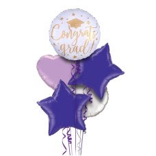 Graduation Purple Balloon Bouquet